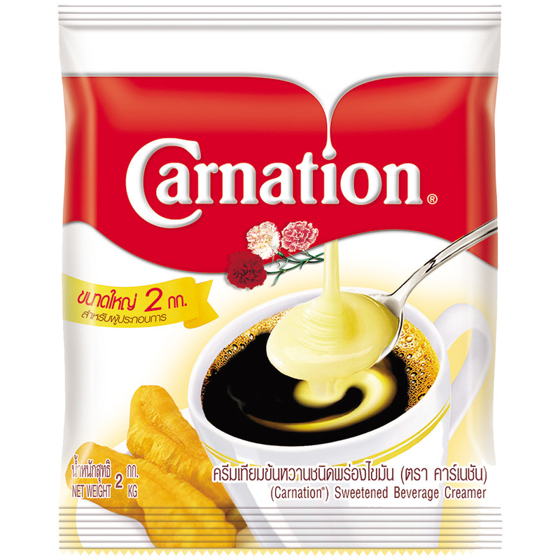 คาร์เนชั่นครีมเทียมข้นหวาน 2กก. Carnation Sweetened Condensed Nondairy Cremer 2kg. [หมายเลขบาร์โค้ด 8850124037473]