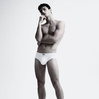 [เป้าใหญ่-ใส่สบาย] Private Structure กางเกงชั้นในชาย รุ่น AURA-Modal Blended Brief – Egret White [4808]