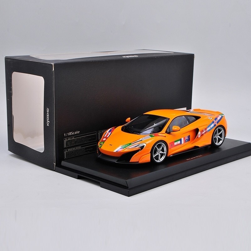 McLaren 675LT รถรุ่น Jingshang 1: 18 McLaren ฟุตบอลฟุตบอลโลกรุ่นโลหะผสมจําลองรถรุ่นเต่ารถไม่เปิดประต