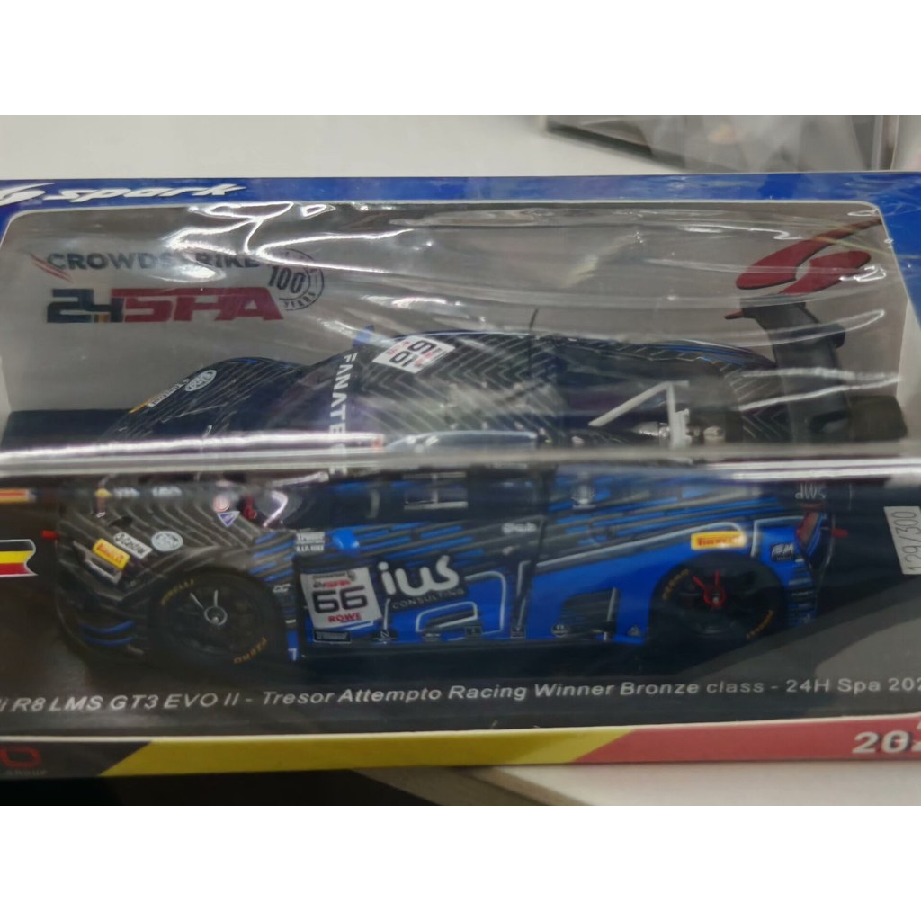 Spark Audi r8 lms 1: 43 Racing Model 2024 สปาสปา