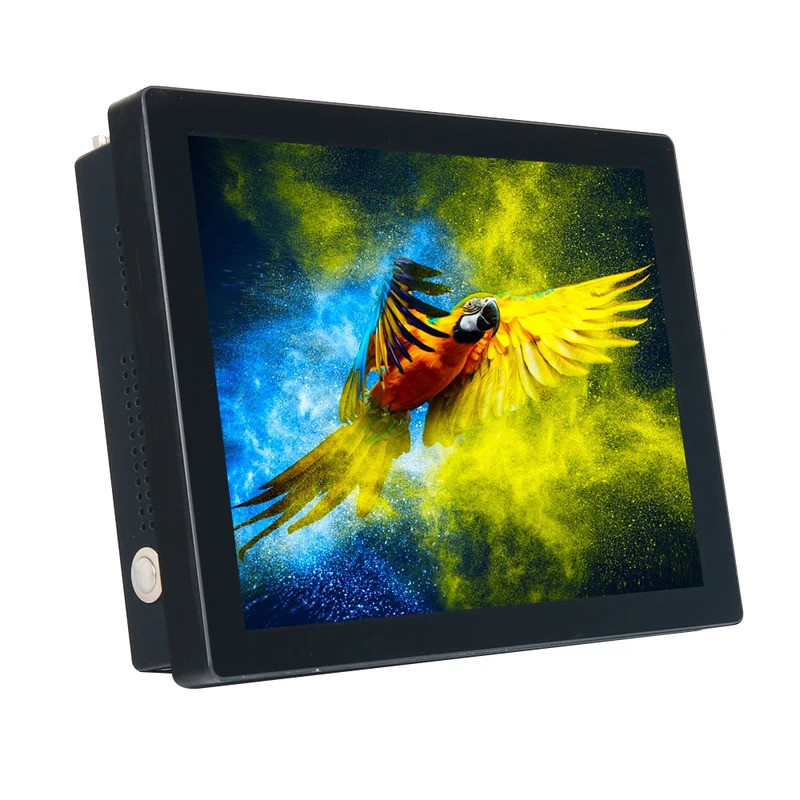 10 12 15 17 19 นิ้ว win10 Wifi Win7 Linux คอมพิวเตอร์อุตสาหกรรม Capacitive Touch Screen Core J1900 4