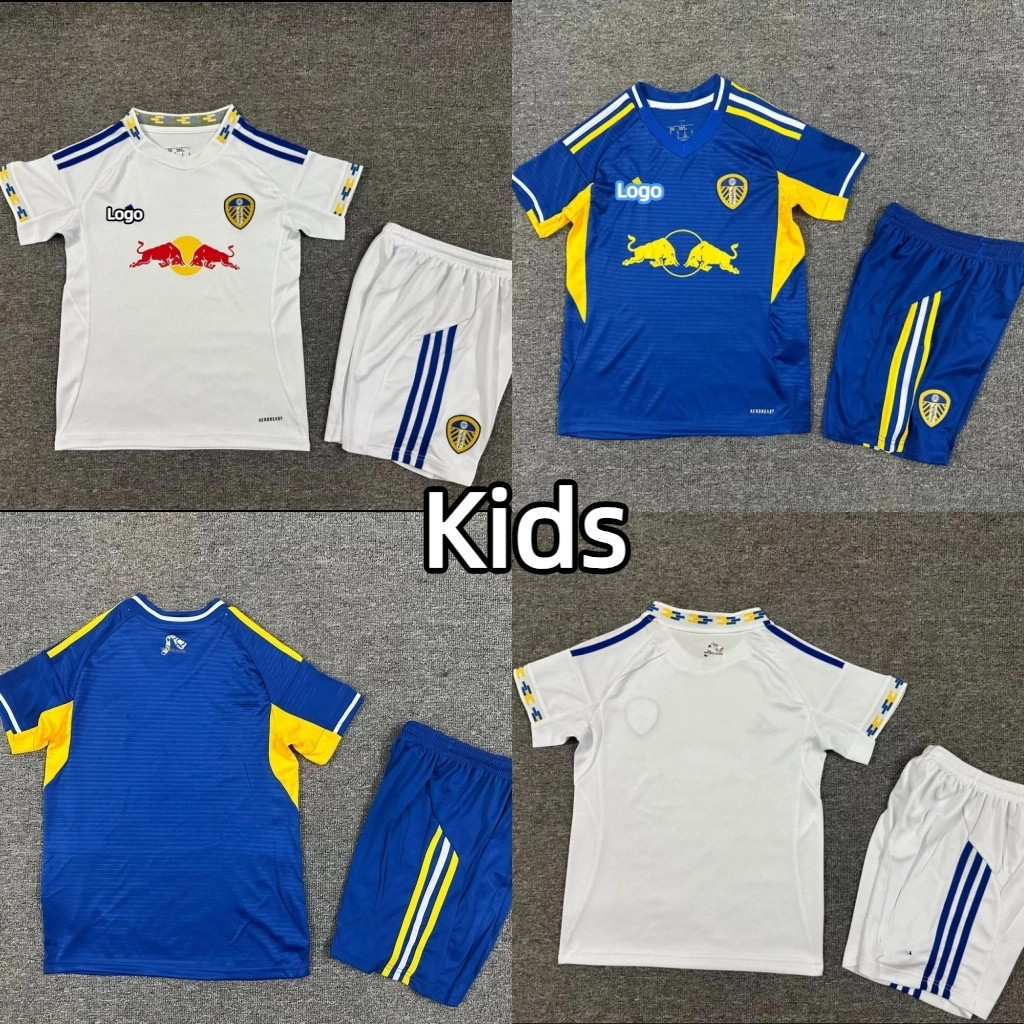 ชุดเสื้อฟุตบอลเด็ก Leeds United Home & Away คุณภาพสูง