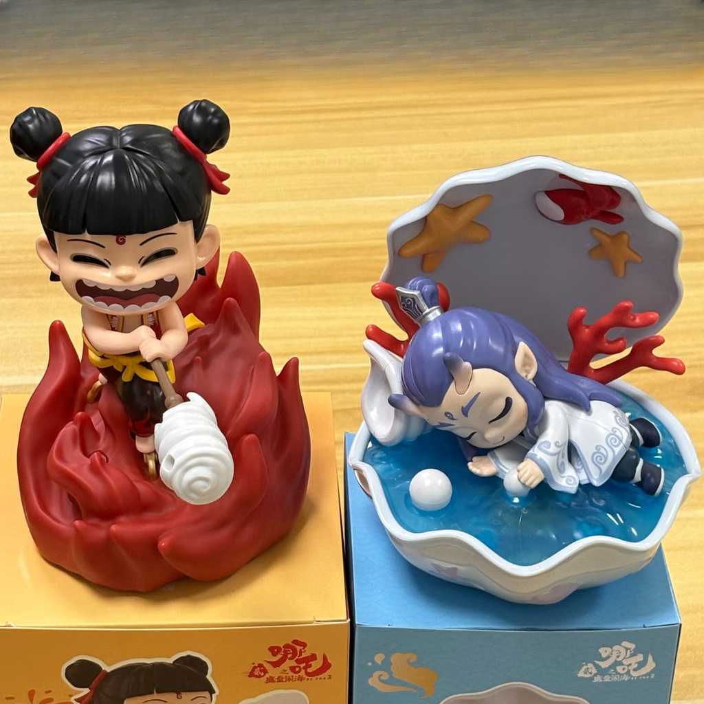 [ของแท้] 2026 KFC x Nezha Figure & Ao Bing Night Light Doll Ornament Gift