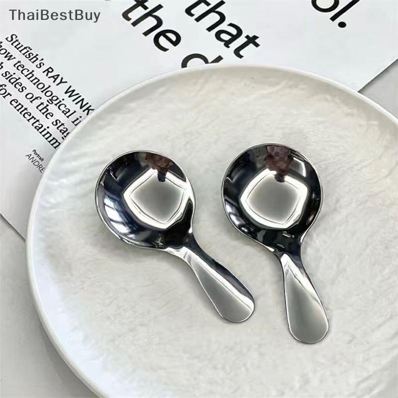 Thaibestbuy ช้อนส้อมพกพาขนาดเล็ก, ชุดช้อนส้อมสแตนเลสสำหรับแคมป์ปิ้งกลางแจ้งอุปกรณ์ทำอาหารใหม่