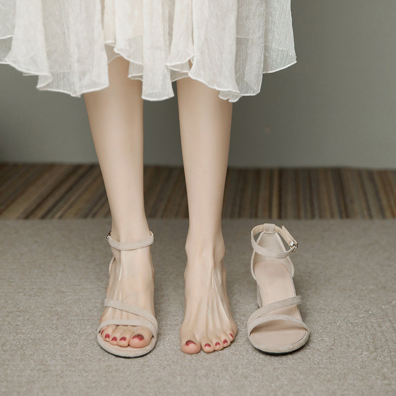 รองเท้า poise kyda รองเท้า เกาหลี ส้นสูง รองเท้าส้นสูงสไตล์นางฟ้าฝรั่งเศส ดีไซน์อ่อนโยนสำหรับทุกวัน