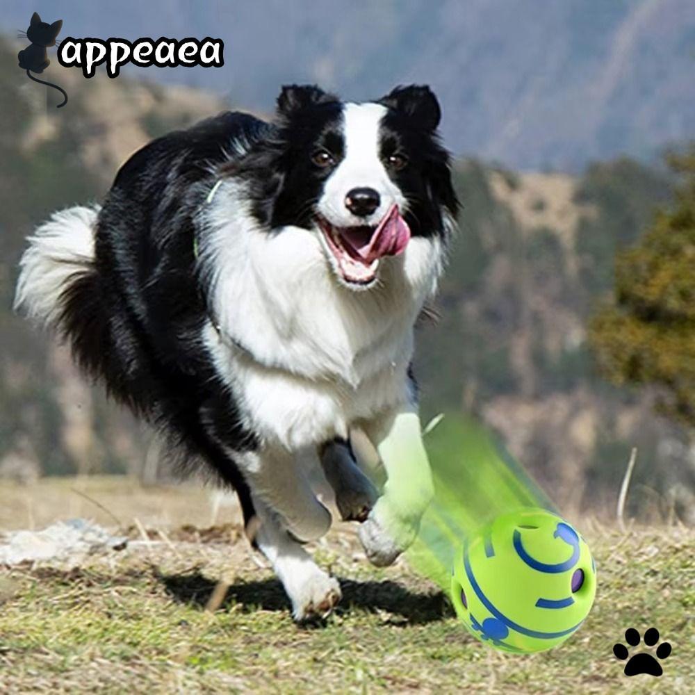 APPEA Wobble Wag Giggle Ball, Rolled Non-Mold ของเล่นสุนัข,ไม่มีแบตเตอรี่ที่จําเป็น Pet Squeakers ตล