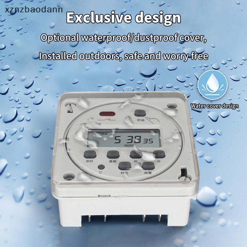 [XZNZV] รีเลย์เวลาตั้งโปรแกรมได้ CN101A\CN102A ฝาครอบกันน้ําพลาสติกดิจิตอล LCD Power Timer Switch ฝา