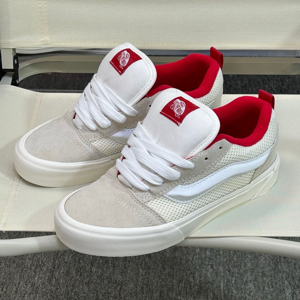 Vans sk8 รองเท้าบอร์ดลําลองทรงสูงตาข่ายสีขาว