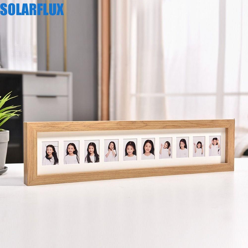SOLARFLUX กรอบรูปการเจริญเติบโตของทารก, กรอบรูปไม้ขนาดเล็ก, ตกแต่งห้องสร้างสรรค์ 2 นิ้ว 6 /10 หลุมกรอบรูปอนุสรณ์ที่ทนทานทารกแรกเกิดเด็กสาวเด็ก