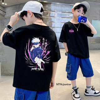 เสื้อยืดเด็กชายวัยรุ่น 1-11 ปี คุณภาพดีแบบดิสโตร์ อะนิเมะโกโจ ซาโตรุ จูจุทสึ ไคเซ็น