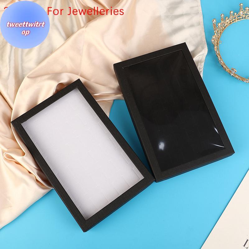 DOUSUN 36-Slot เครื่องประดับแหวนกล่องถาด Organizer ต่างหู Trinket แสดงกรณีกํามะหยี่ Organizer กล่องเ
