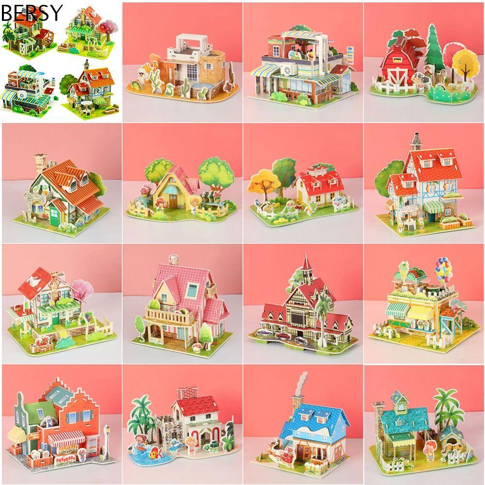BESY Building 3D Puzzle, 3D Puzzle Assembly Building Blocks DIY House Model Puzzle, 3D Puzzle Handma
