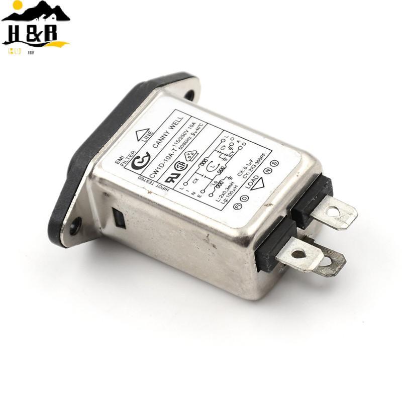 H&B 1PCS EMI RFI Filter AC 250V 10A CW1D-10A-T Suppressor Power Line ตัวกรองเสียงรบกวน
0
0
0
0
0 {th