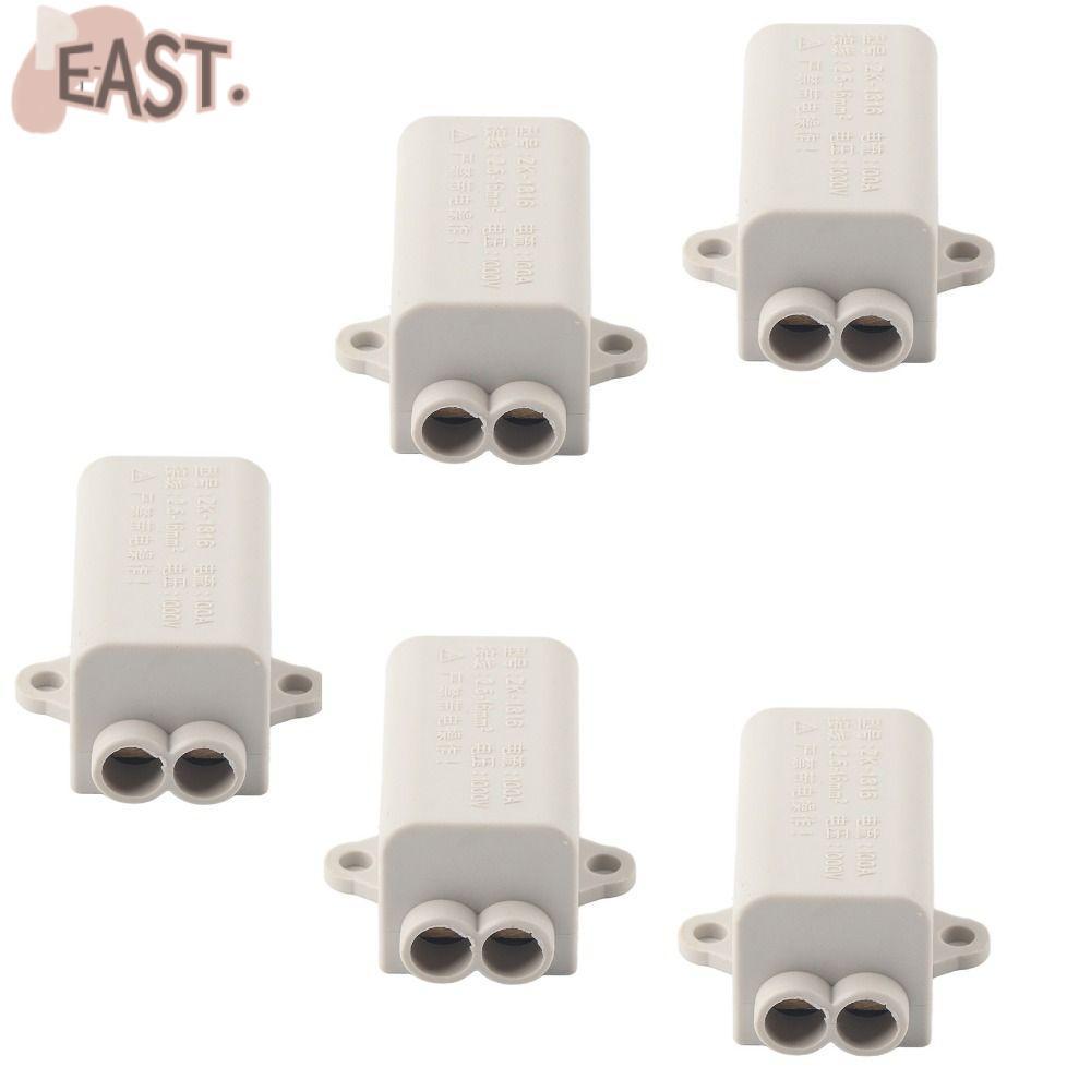 EASTS 5 ชิ้น Parallel Spliter, 2.5-16mm2 1000V Terminal Spliter, Parallel Connector วัสดุทองแดง 100A