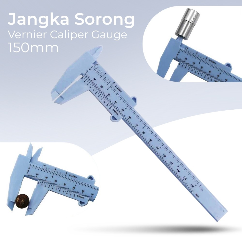 Sigmat พลาสติก Vernier Caliper 6 นิ้ว Skemat Vernier Caliper เครื่องมือวัด