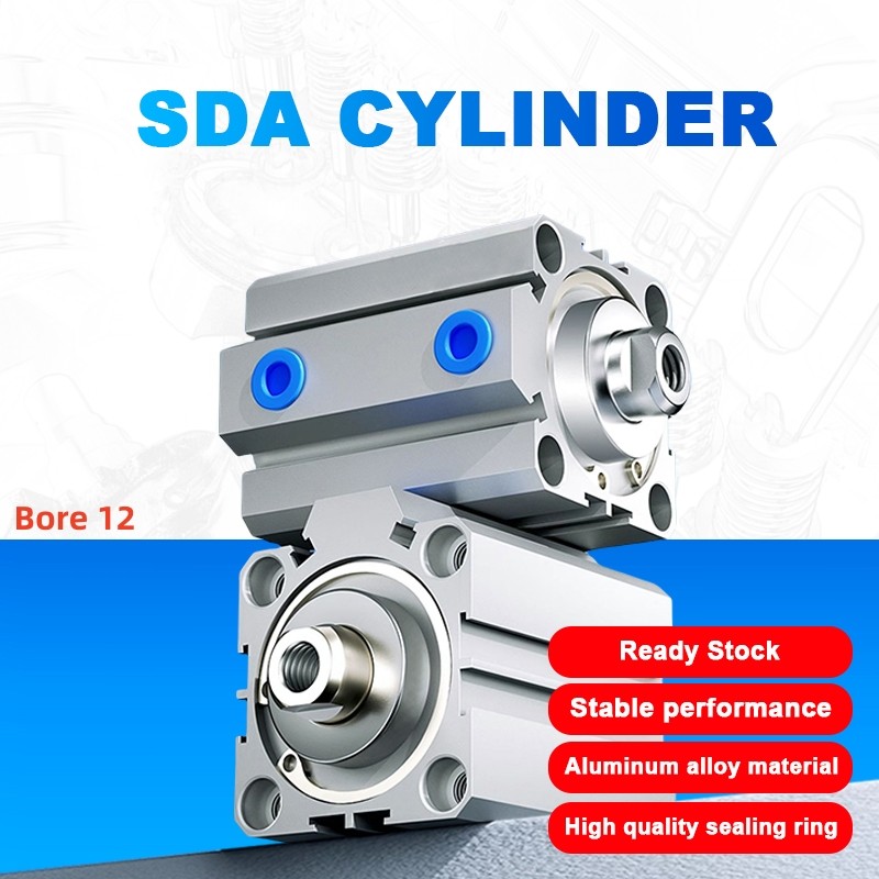 กระบอกลมลม SDA Compact Airtac Type กระบอกเล็ก 16 มม. เจาะถึง 5 ~ 100 มม. จังหวะ