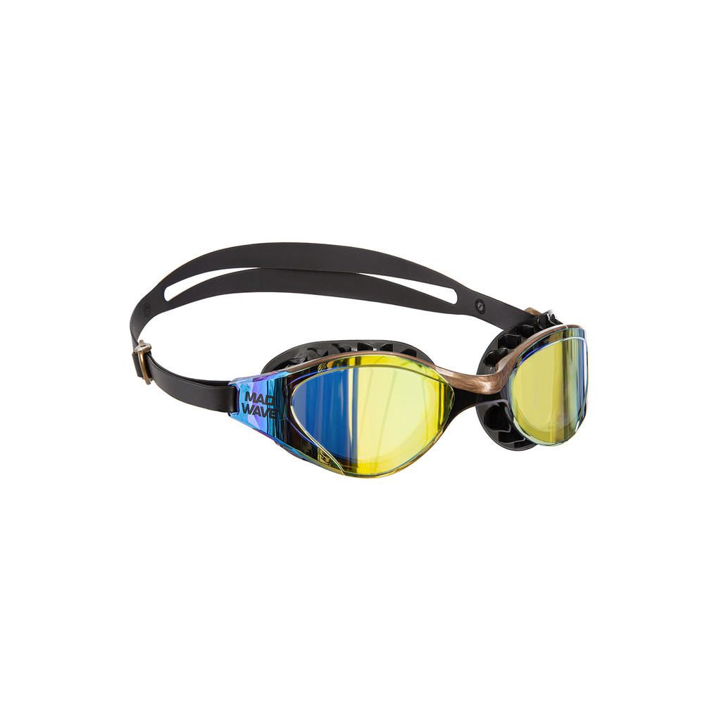 Mad Wave Hydro Flex Rainbow แว่นว่ายน้ำซ้อมเลนส์มิเรอร์ BioFit II นุ่มพิเศษ UV & Anti-Fog