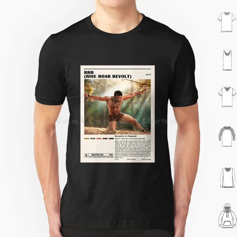 เสื้อยืด Rrr (Rise Roar Revolt) สำหรับผู้ชาย ผู้หญิง เด็ก ไซส์ 6XL Rrr National Forest Telugu Ntr Rr