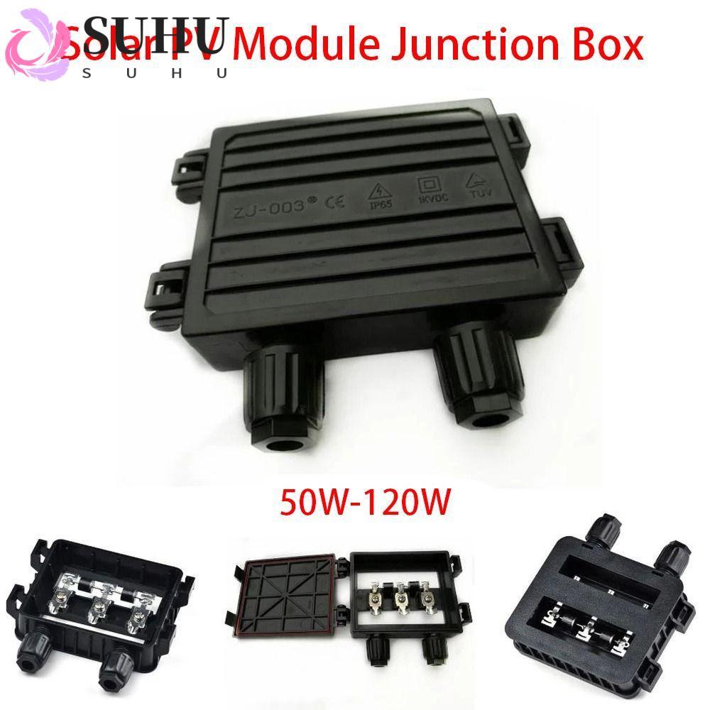 SUHU 1 ชิ้น PV โมดูลกล่อง,เครื่องมือทดสอบไฟฟ้า IP65 กันน้ํากล่อง, 50 W-120 W 6A สีดําสําหรับ 6.5A แผ