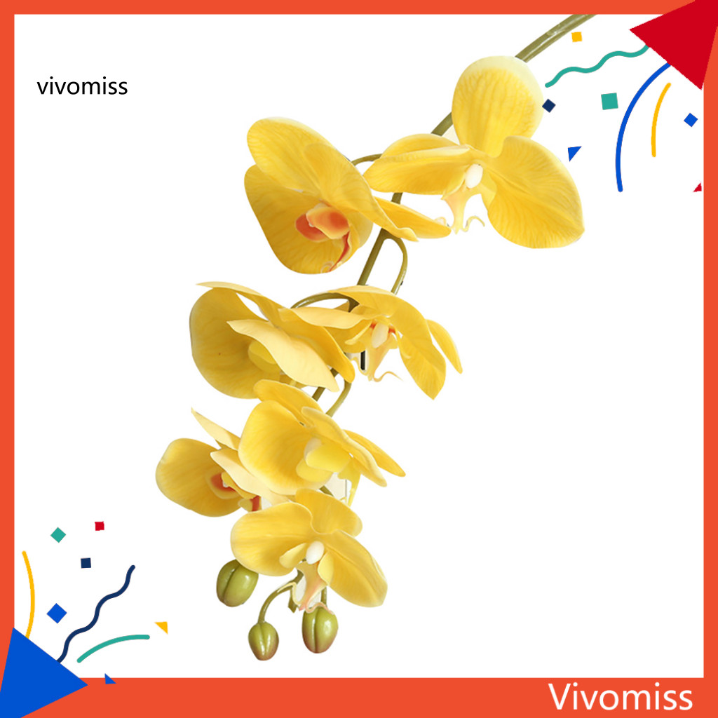 [VM] 1 ชิ้น Faux Orchid Plant ธรรมชาติที่สมจริงผลิตภัณฑ์ในครัวเรือน Orchid พืชประดิษฐ์ตกแต่งสําหรับร