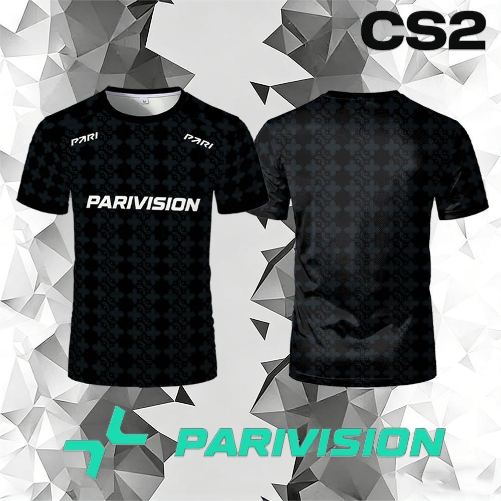 PARIVISION CS2 Esports Team 2026 Jerseys Mens Gaming Sports Short-Sleeve T Shirts