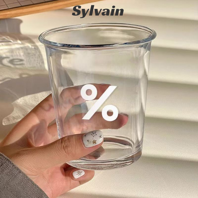 ถ้วยแก้ว 350มล โปร่งใส ฟรีหลอดแก้ว น้ําผลไม้ ชานม กาแฟ เครื่องดื่มเย็นแก้ว