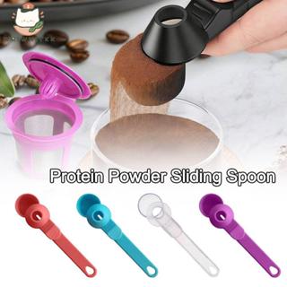 หวือ ช้อนเลื่อนผงโปรตีน, ป้องกันการรั่วไหลพร้อมที่มีด้ามจับท…
