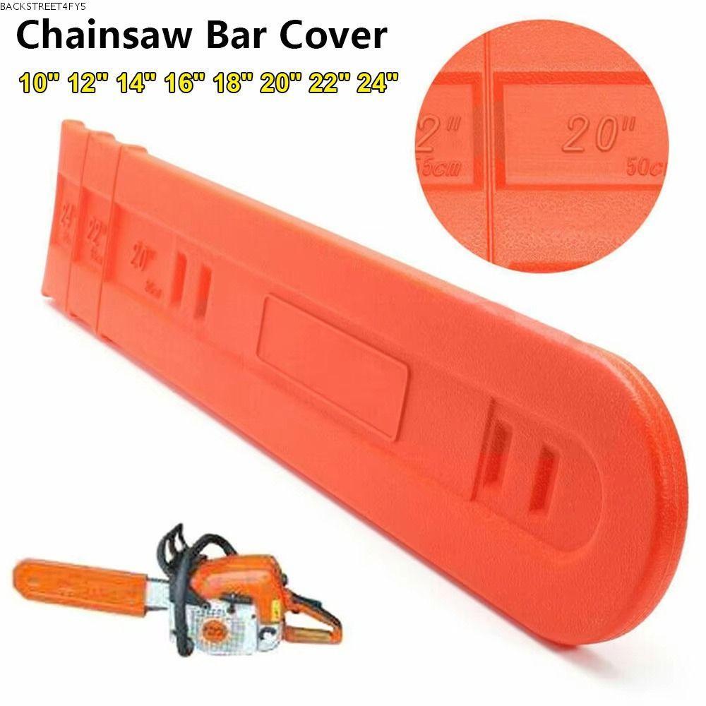 BACKSTAGEEET4FC3 1 ชิ้น Chain Saw Bar Protector, 10-24 นิ้วพลาสติก Chain Saw Guide Cover, ทนทาน Anti-scratch Plate Guard Cover อุปกรณ์เครื่องมือไฟฟ้า