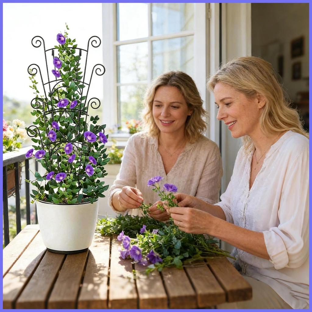 Trellis สําหรับพืชปีนเขาโลหะในร่มสวนปีนเขาพืชสนับสนุน Pothos Stakes สําหรับในร่มกลางแจ้ง hontin2ph
