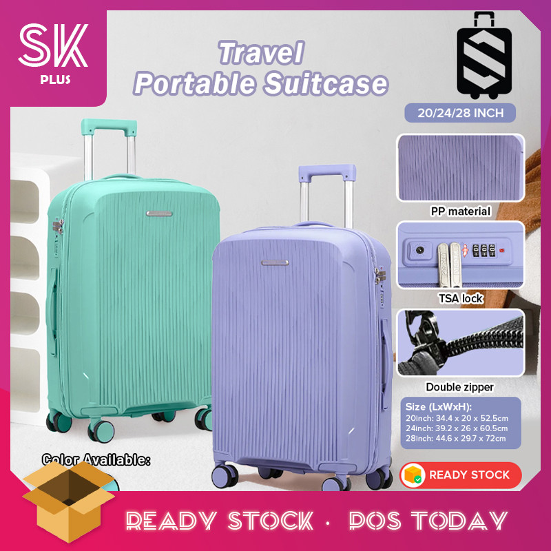 SKplus SKY TRAVELLER SKY390 Premium PP กระเป๋าเดินทางน้ําหนักเบากระเป๋าเดินทาง (20 นิ้ว + 24 นิ้ว + 