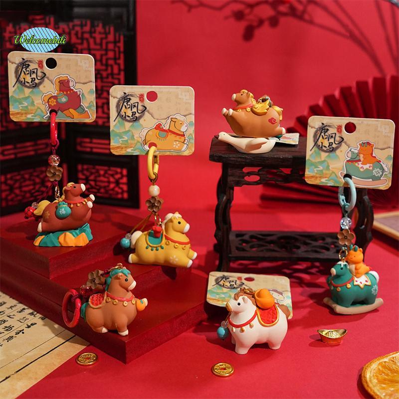 [WLB-t] 2026 ปีเสือพวงกุญแจมาสคอตน่ารักการ์ตูนแนวโน้มแห่งชาติ Zodiac Horse พวงกุญแจคู่ Bapa จี้ของขว