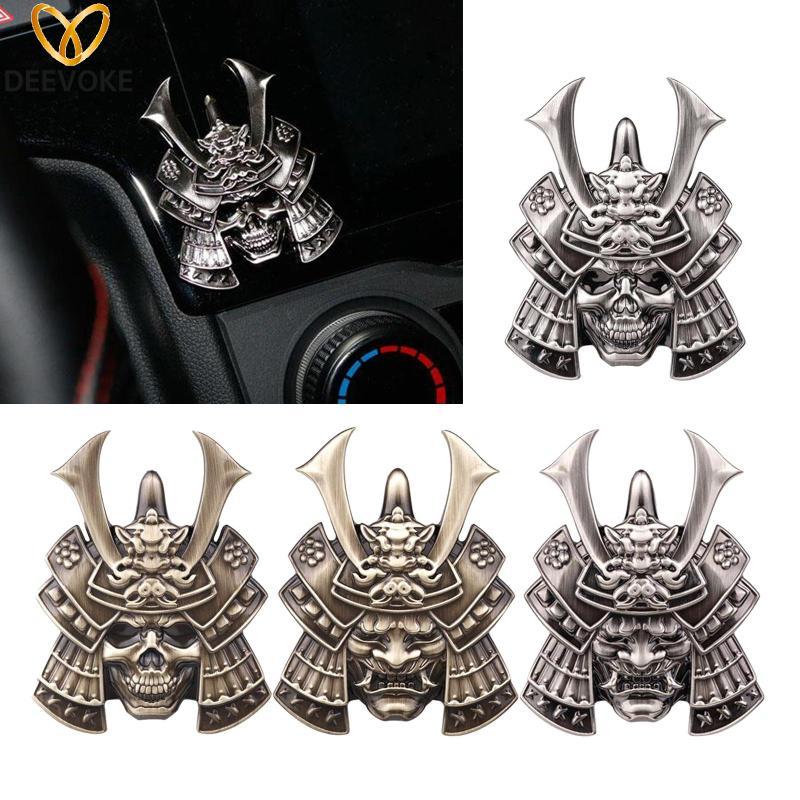 [cuticate11] Skull Sticker Samurai Mask Japanese Vinyl Decal Universal Style Car Helmet Sticker for 