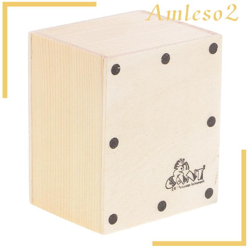 [Amleso2] Wood Small Hand Shaker Mini Cajon Band อะไหล่รองรับ 6.5 x 5.2 x 4.3 ซม.