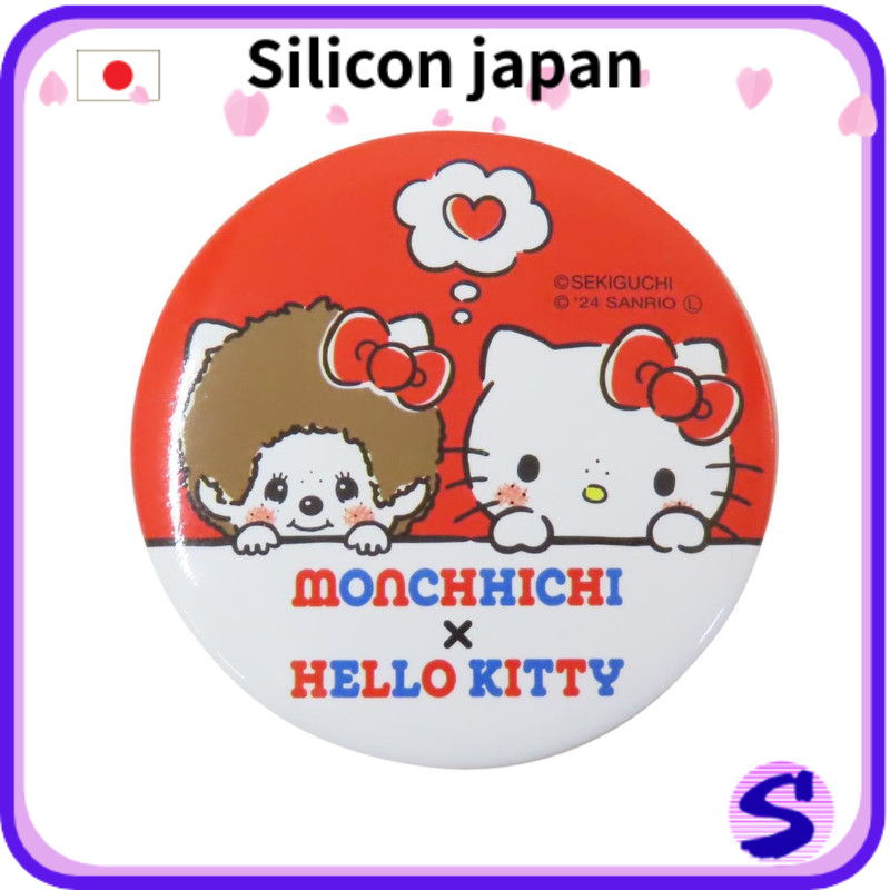 【ตรงจากญี่ปุ่น】K Company Monchhichi × Hello Kitty Pin Badge Set MKT-KB-SG