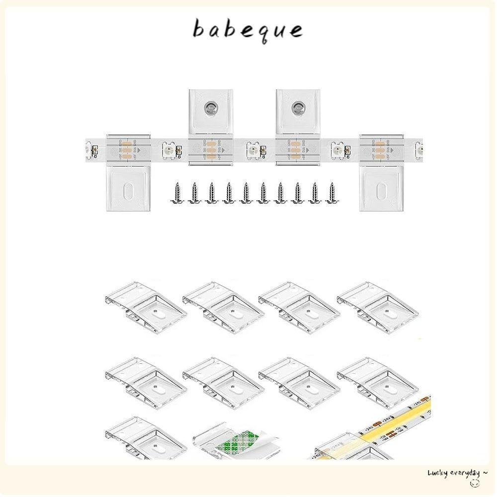 BABEQUE คลิปพร้อมสกรู, Light Strip Clamp สายไฟหัวเข็มขัด 10 มม.PCB LED Light Strip คลิป, WS2812B WS2