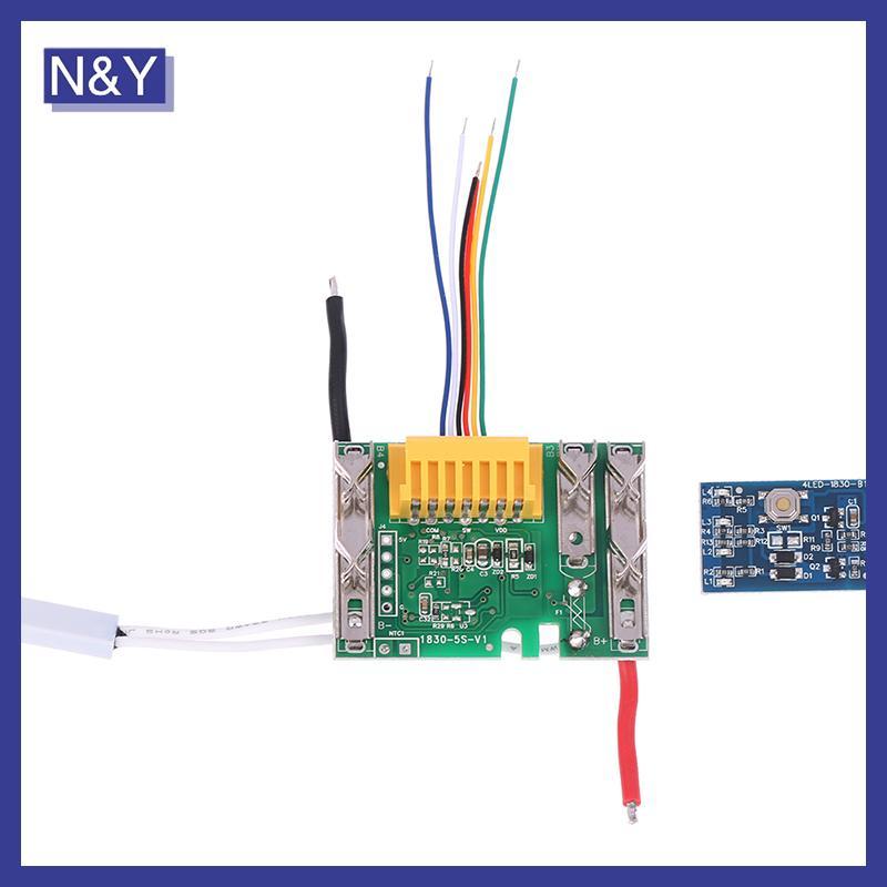 N&Y แผงวงจร PCB/LED สําหรับ Makita 18V 3 6 9Ah Bl1830 แผงวงจรป้องกันเครื่องมือไฟฟ้า