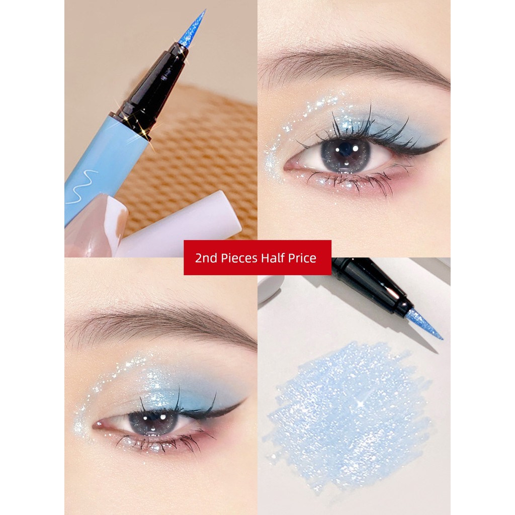 อายไลเนอร์สีน้ำตาล eyeliner Non-Smudge Ultra-Fine Red Brown Pink Lying Silkworm Eyeliner