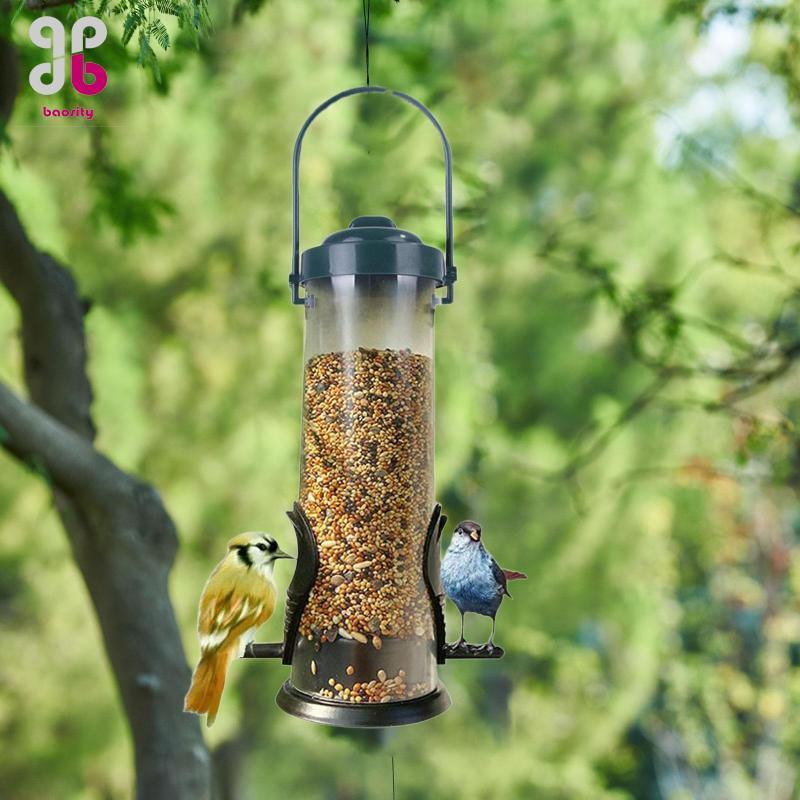 [Baosity] Squirrel Proof Bird Food Container ทนทานทําความสะอาดง่ายและเติม Dangling Bird Feeder Tubul