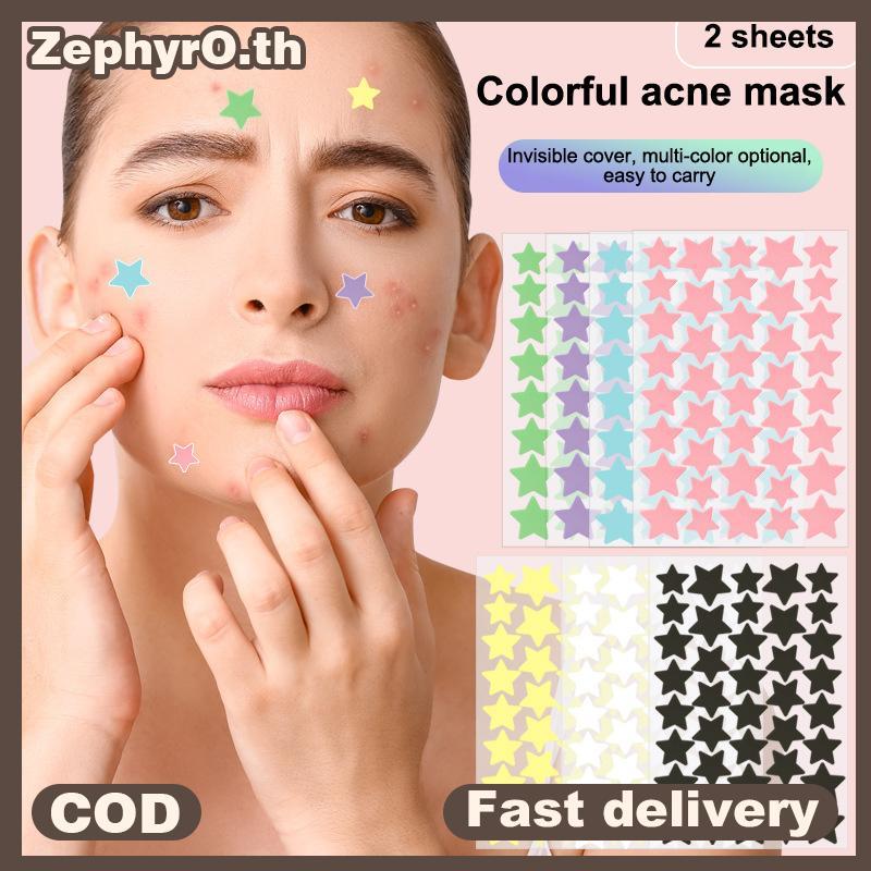 Null 72/80Pcs สีสันน่ารัก Star Heart Shaped Acne Treatment Stier ที่มองไม่เห็นสิว Pimple Patch Skin Care null