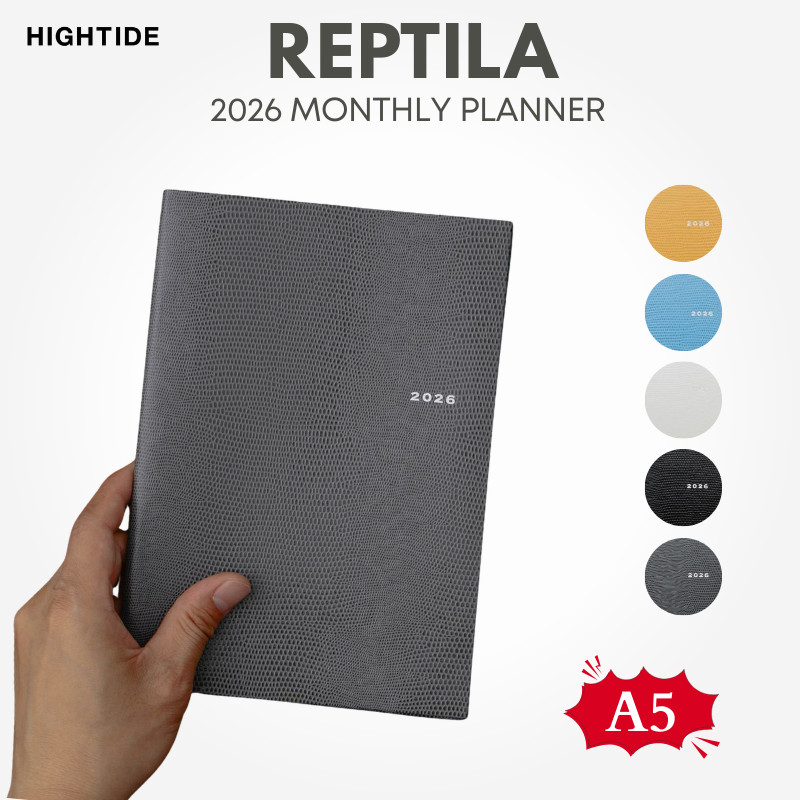 HIGHTIDE 2026 Monthly Planner - A5 Size, Reptila Collection (Starts October 2025), Japan Diary/ Jour