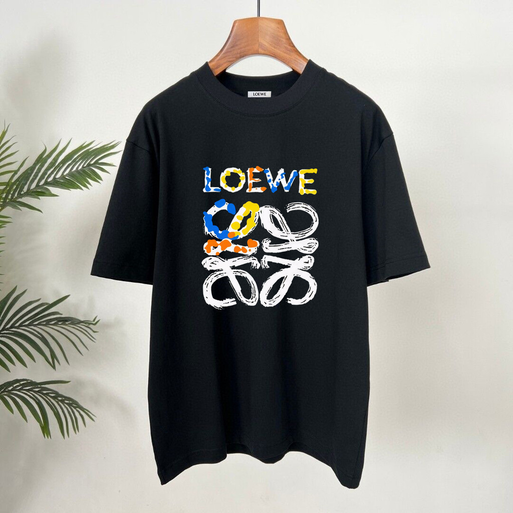 Loe * we2026 Star Round Neck Short-Sleeved T-Shirt Couple Style Men Style Official Website New Arriv