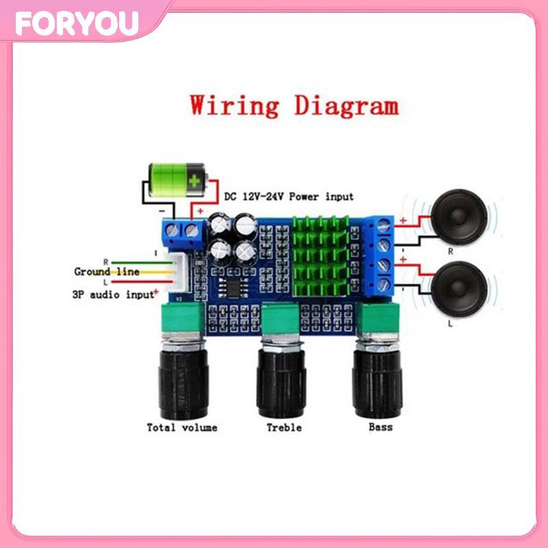 FORYOU XH-M567 TPA3116D2 Dual Channel บอร์ดขยายเสียงดิจิตอลสูงปรับต่ํา null
