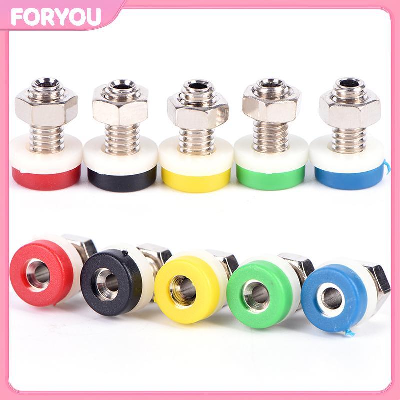 FORYOU 10pcs Mini 2 มม.ทองเหลืองกล้วย Soet Ja สําหรับสายสัญญาณเสียงปลั๊ก Connector null