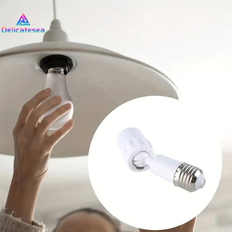 [Delicatesea] Universal E27 ถึง E27 หลอดไฟ LED Soet Extender อะแดปเตอร์ 360 องศาโคมไฟหมุนได้ E27 ฐาน