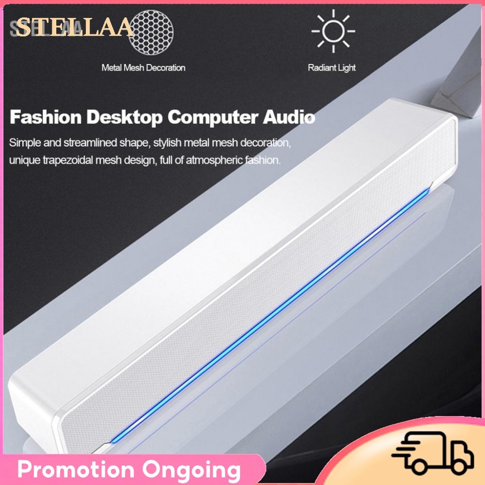 Stellaa Stellaa SADA V-196 USB คอมพิวเตอร์แบบมีสายลำโพงบาร์สเตอริโอซับวูฟเฟอร์เครื่องเล่นเพลงทรงพลัง