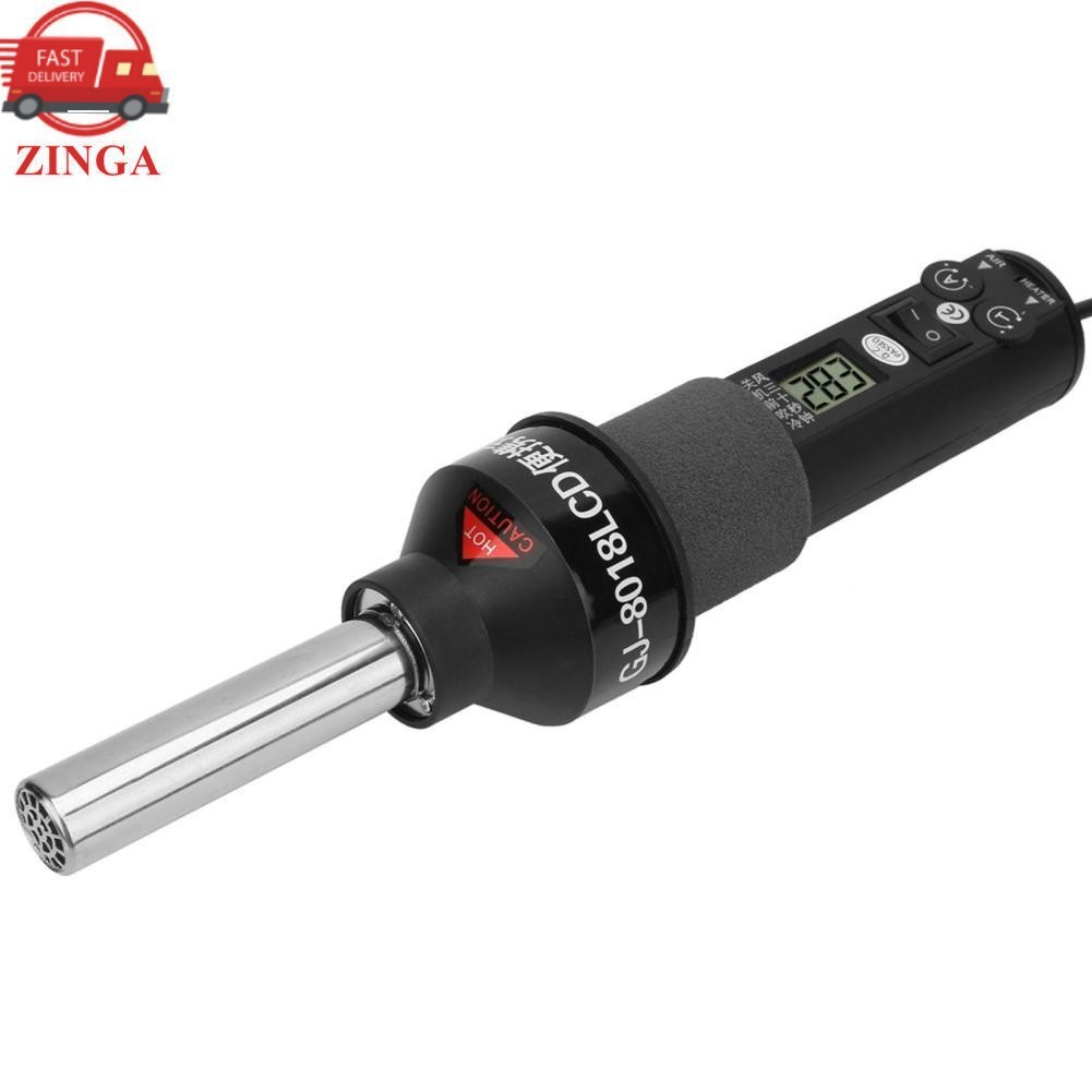 Zinga แบบพกพา HOT AIR GUN มือถือ 450W LCD ปรับ Electronics การประสาน Desoldering ดิจิตอลอุณหภูมิความ