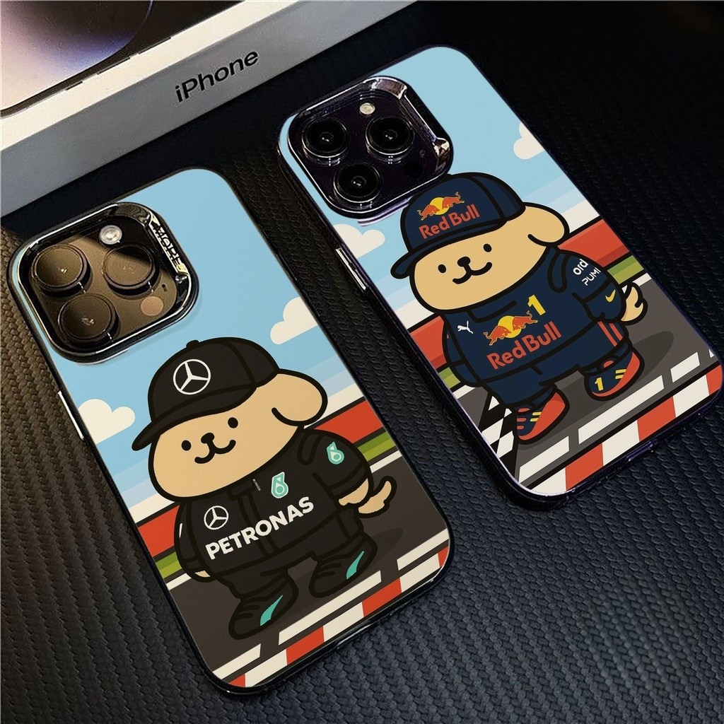 เคส OPPO สุนัขในชุด Mercedes สําหรับ realme F19 A36 A38 A57 A58 A16 A17 A60 A77 C11C15C53