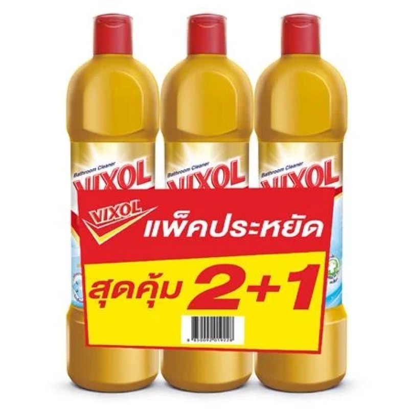 น้ำยาทำความสะอาดห้องน้ำ VIXOL 900ml แพ็ค3 ทอง. LIQUID CLEANING BATHROOM VIXOL 900ml 3 PCS GOLD