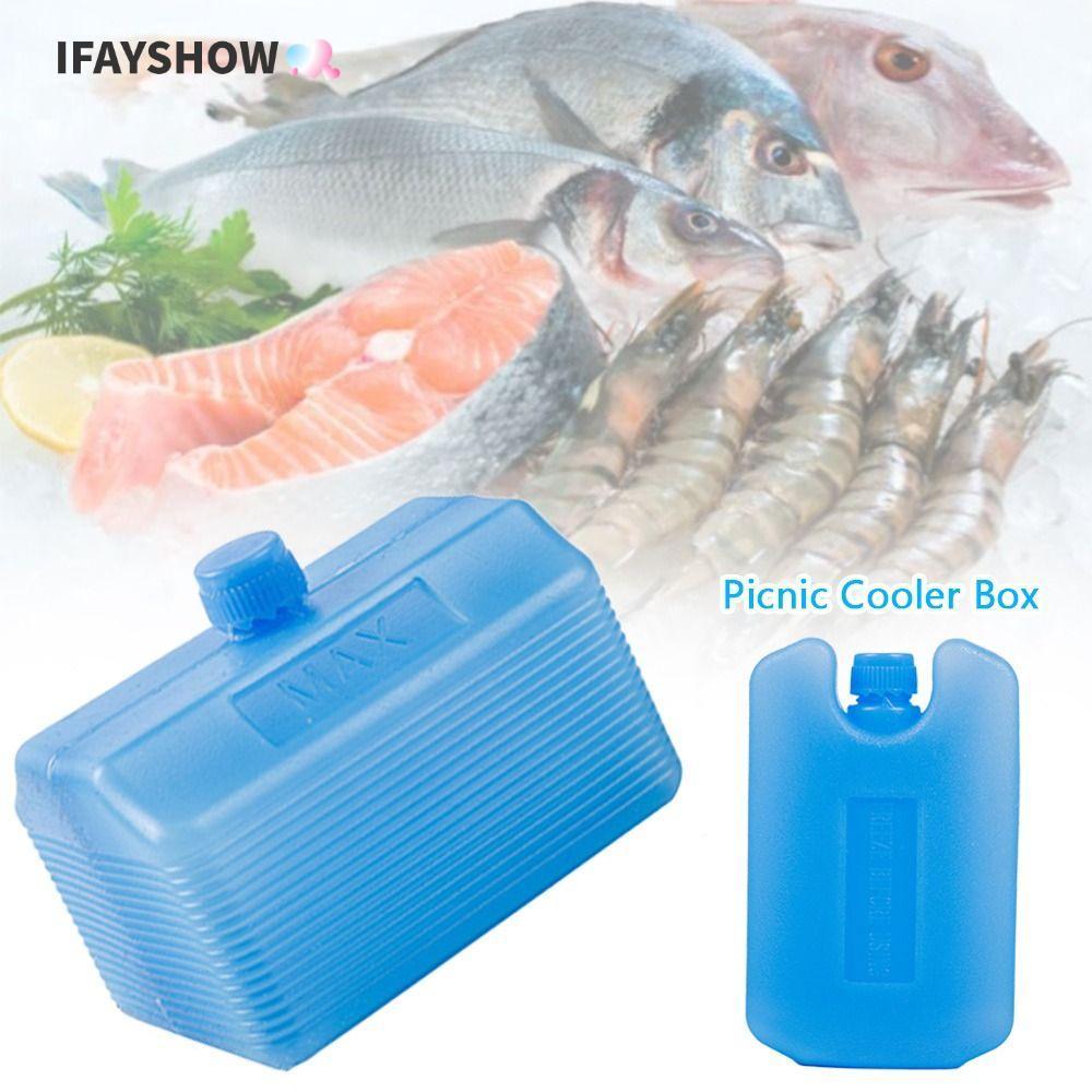 IFAYSHOW กล่องน้ําแข็ง 1/2/3 ชิ้น, กล่องคริสตัลน้ําแข็งสด PE, กล่องเก็บความเย็นปิคนิคเครื่องทําความเย็นแบบใช้ซ้ําได้