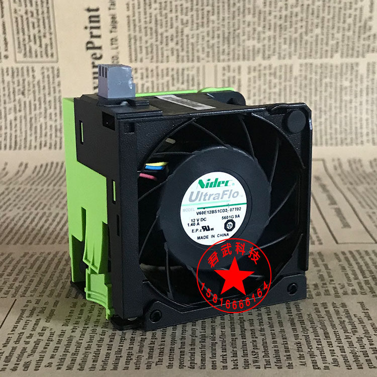 [Radiator] NIDEC V60E12BS1CD3-07T02 12V 74-12997-01 พัดลมเซิร์ฟเวอร์ 4Z24G 2A